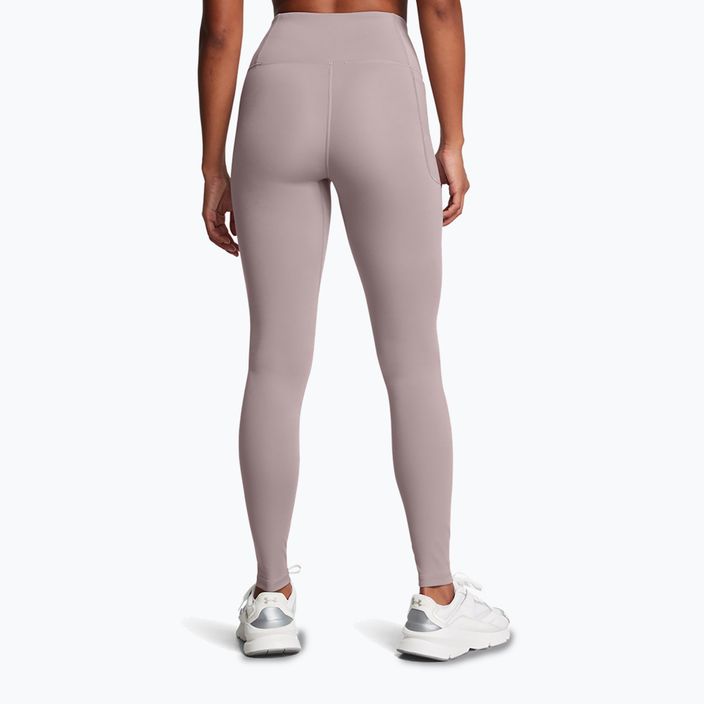 Under Armour Motion tetra grigio/bianco, leggings da allenamento da donna 3