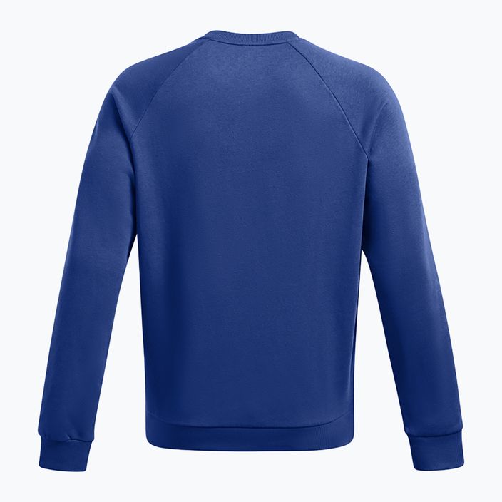 Felpa Under Armour Rival Fleece Crew tech blu/bianco da uomo 2