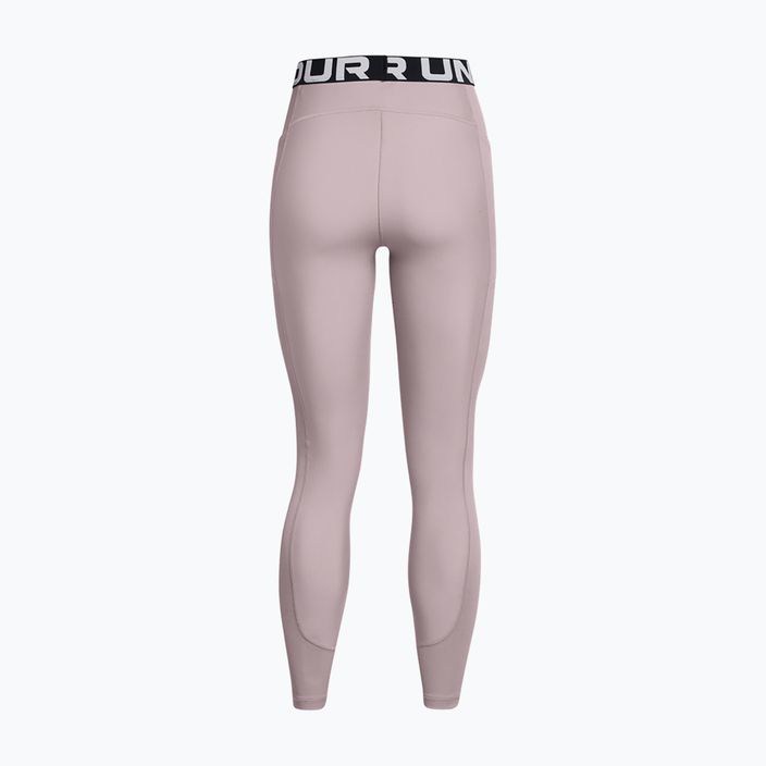 Leggings da allenamento Under Armour HeatGear Rib tetra grigio/bianco da donna 6