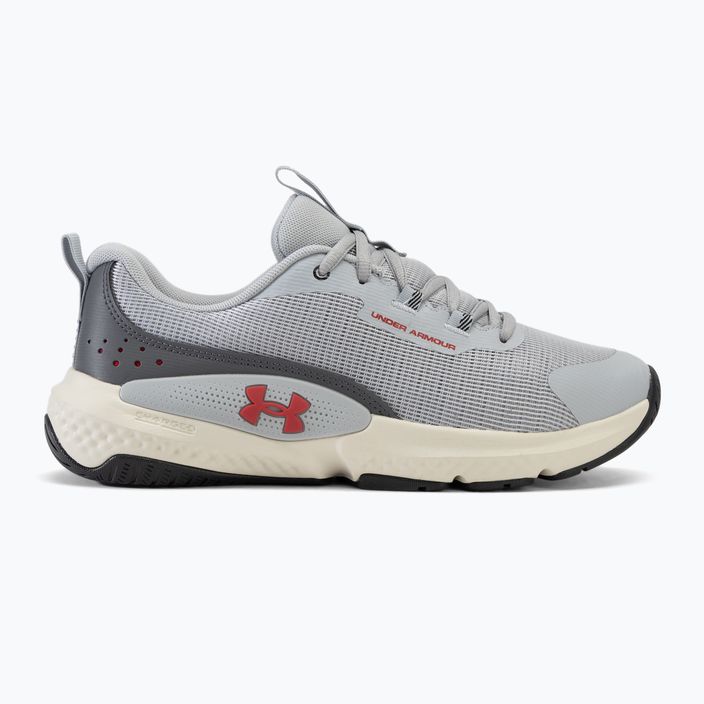 Under Armour Dynamic Select mod grigio/castlerock/inferno rosso scarpe da ginnastica da uomo 2