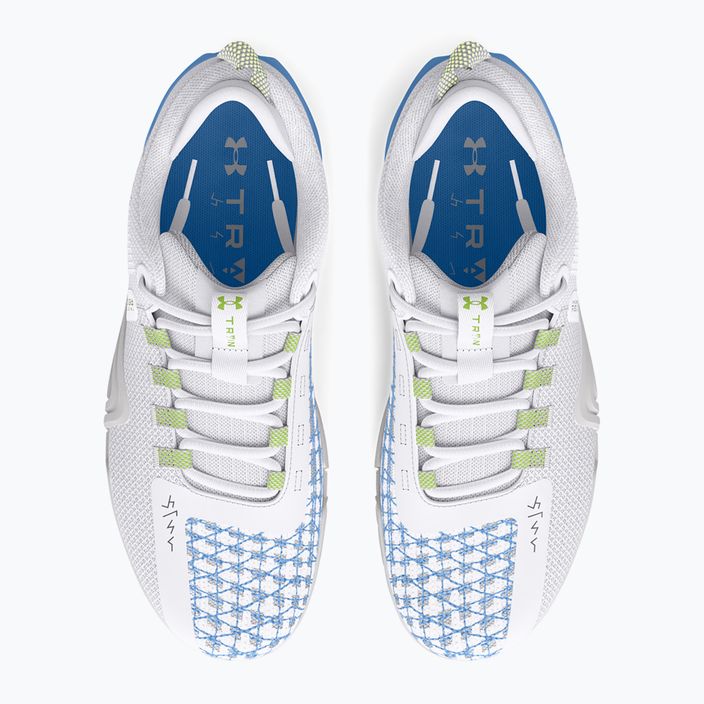 Under Armour scarpe da allenamento da donna TriBase Reign 6 bianco/blu orizzonte/verde ortopedia 4