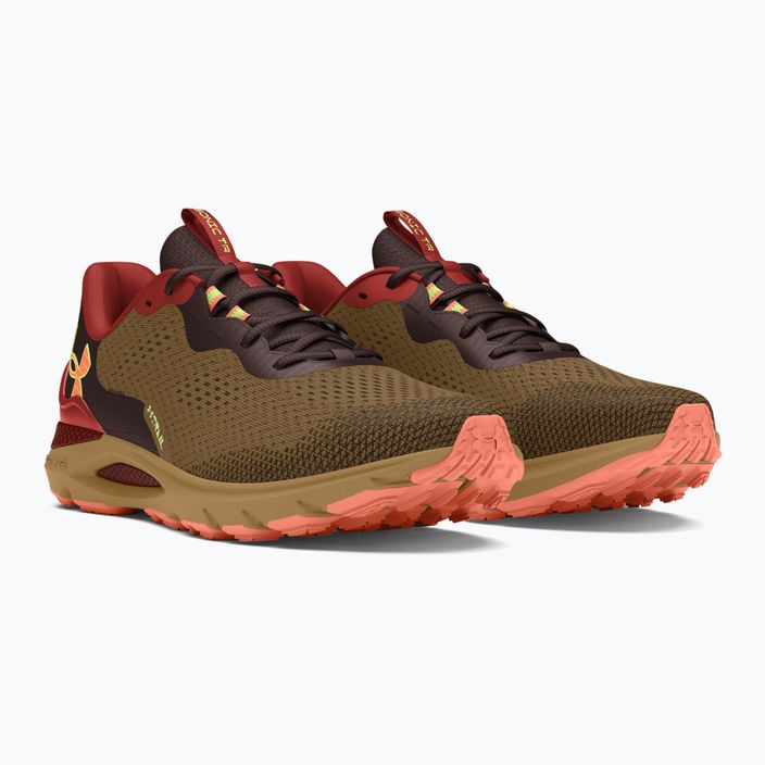 Under Armour Sonic Trail scarpe da corsa da uomo coyote/earthen orange/flare orange