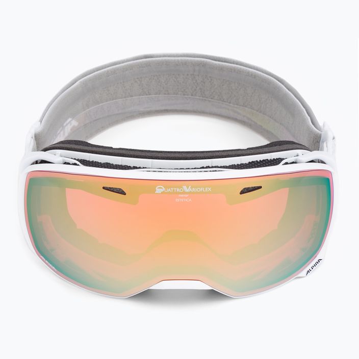Alpina Estetica QV bianco lucido/oro sph occhiali da sci 2