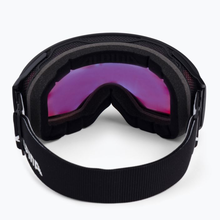 Occhiali da sci Alpina Big Horn QV nero opaco/oro sph 3