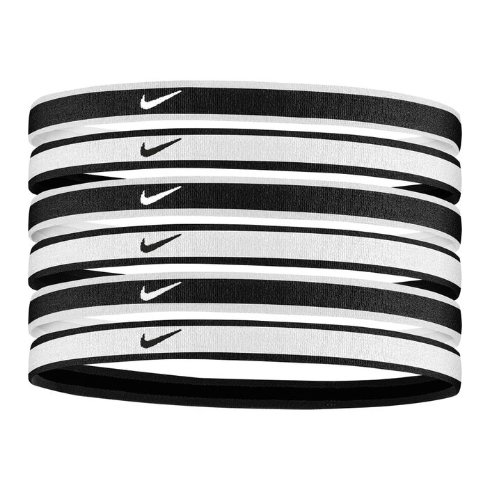 Fasce Nike Tipped Swoosh Sport 2.0 6 pezzi bianco/nero 2