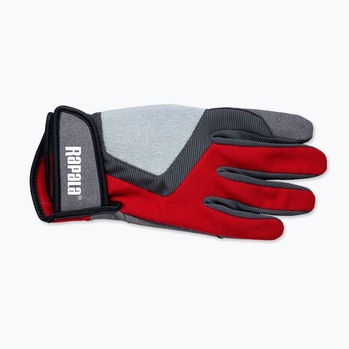 Rapala Perf Gloves guanti da pesca grigio/rosso 6