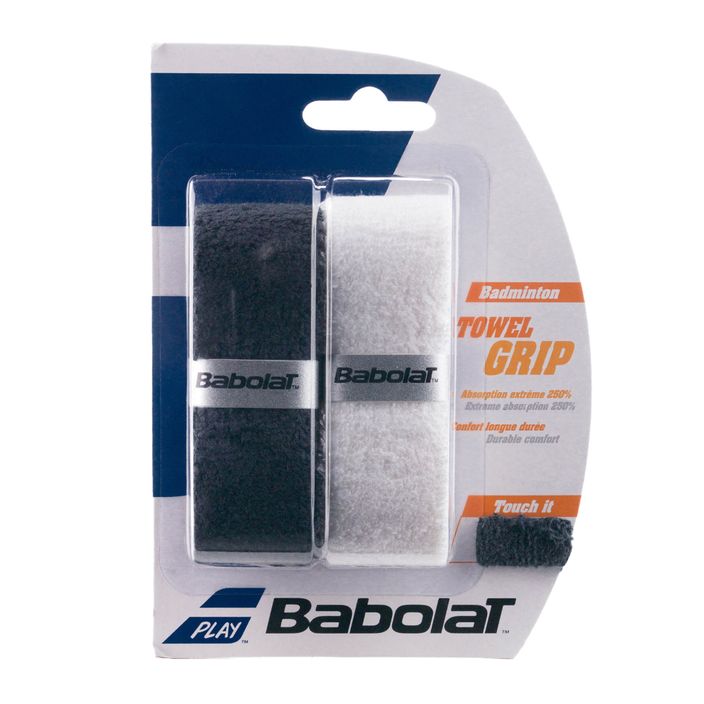 Babolat Towel Grip racchette da badminton 2 pezzi bianco/nero 2