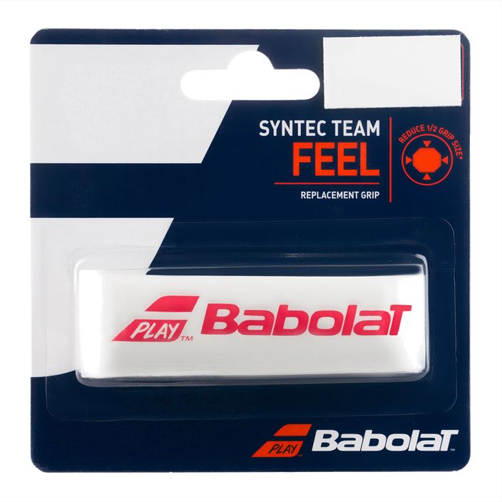 Babolat Syntec Team Grip bianco/rosso, involucro per racchetta da tennis 2