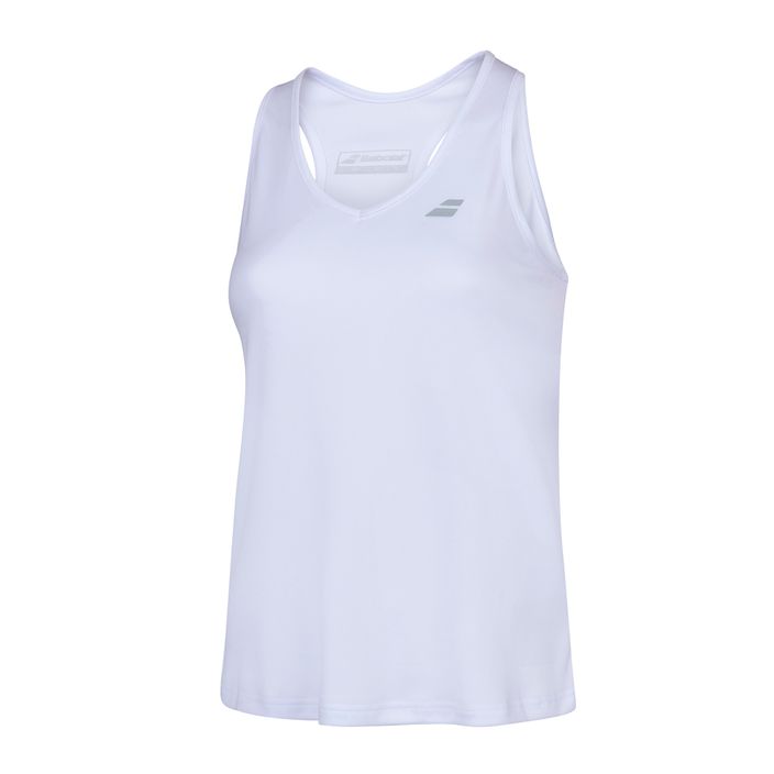 Maglietta da tennis Babolat da donna Play bianco/bianco