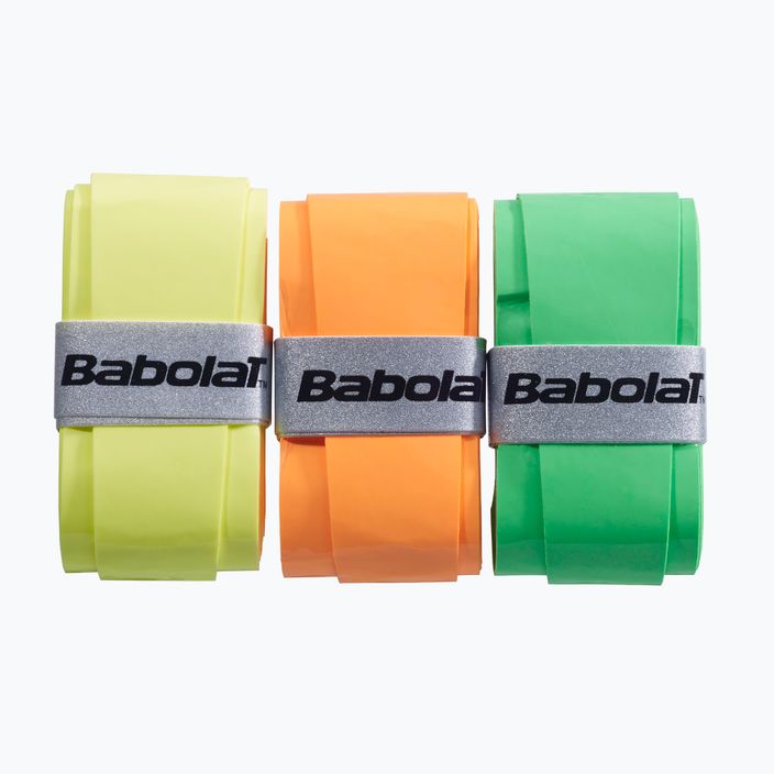 Babolat My Overgrip fasce per racchette da tennis 3 pezzi arancio/verde/giallo 3