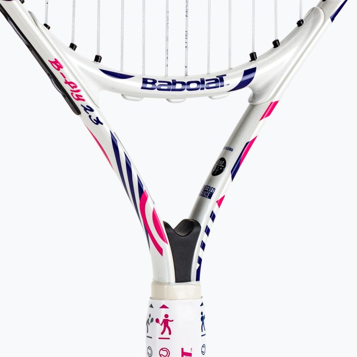 Racchetta da tennis Babolat B Fly 23 bianco/rosa/blu per bambini 4