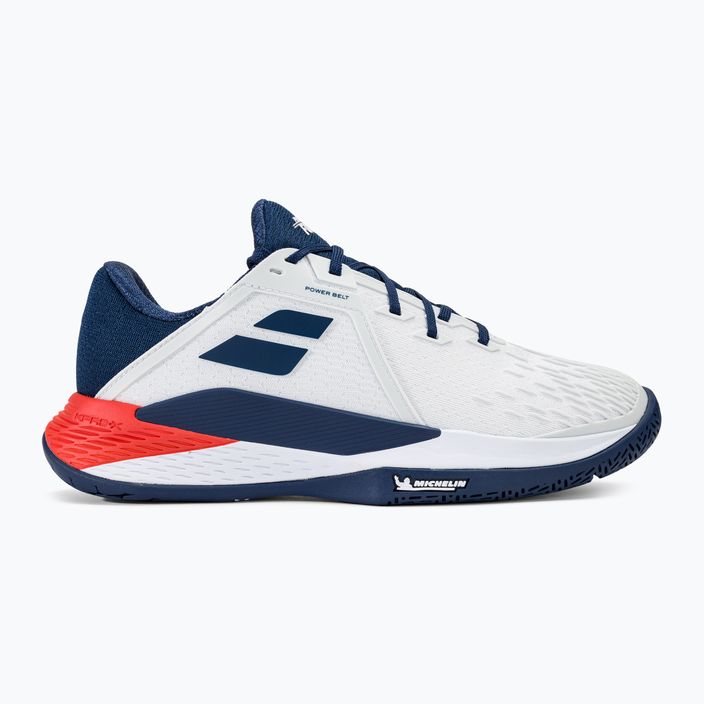 Babolat Propulse Fury 3 All Court bianco/azzurro scarpe da tennis da uomo 30S24208 2