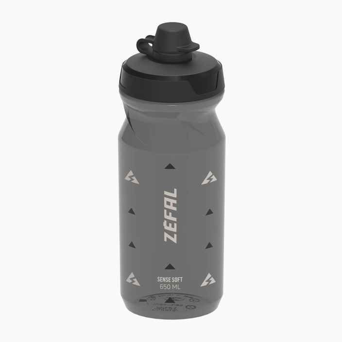 Zefal Sense Soft 65 No-Mud 650ml bottiglia da bicicletta nera affumicata