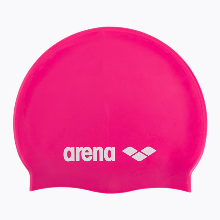 Cuffia Arena Classic Silicone fucsia/bianco