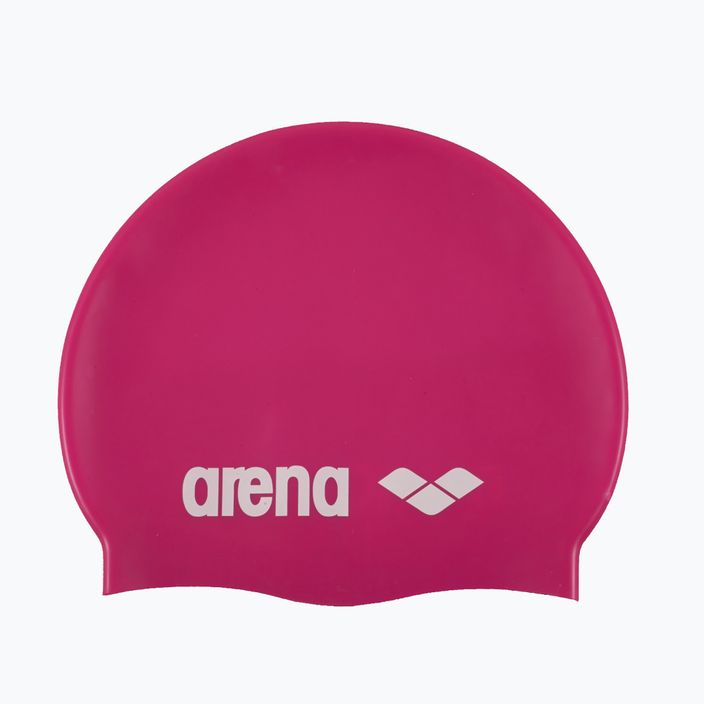 Cuffia Arena Classic Silicone fucsia/bianco 2