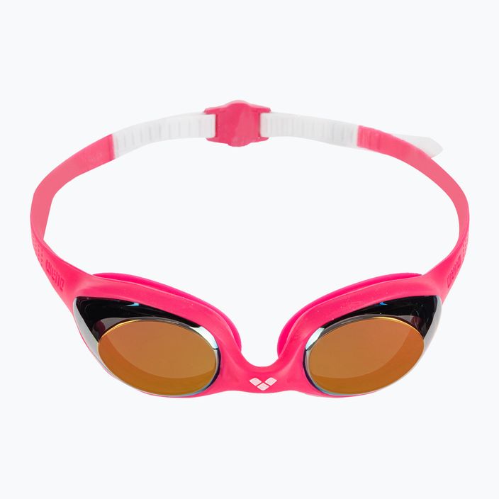 Occhialini da nuoto da bambino Arena Spider JR Mirror white/pink/fuchsia 2