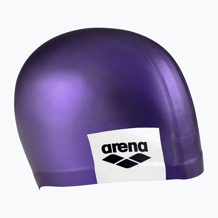 Arena Logo Cuffia da nuoto viola stampata 3