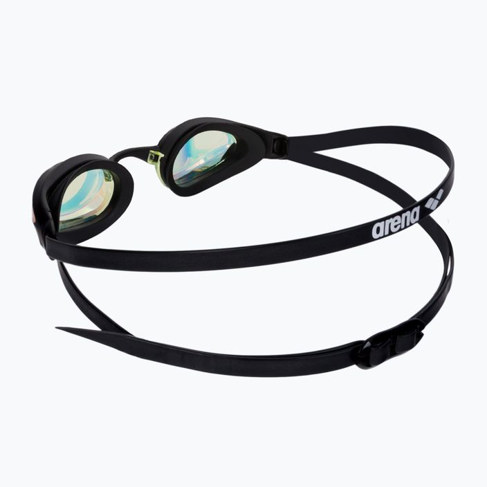 Occhiali da nuoto Arena Cobra Core Swipe Mirror giallo rame/nero 4