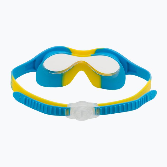 Maschera da nuoto Arena per bambini Spider Mask trasparente/giallo/azzurro 5
