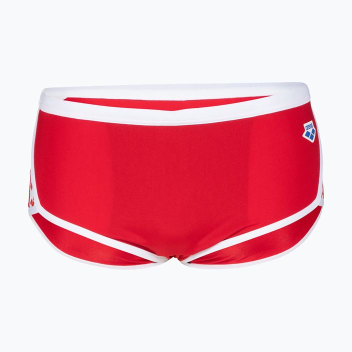 Uomo arena Icons Swim Short a vita bassa Slip da bagno solido rosso/bianco 4