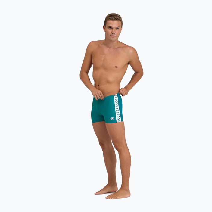Uomo arena Icons Swim Short Boxer da bagno solido verde lago 6