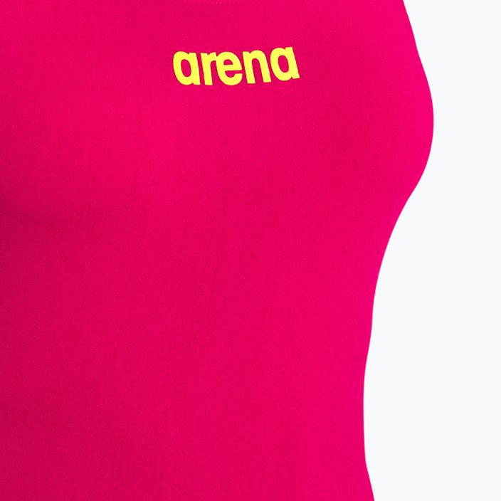 Costume intero donna arena Team Swim Tech Solid freak rosa/verde tenue 3