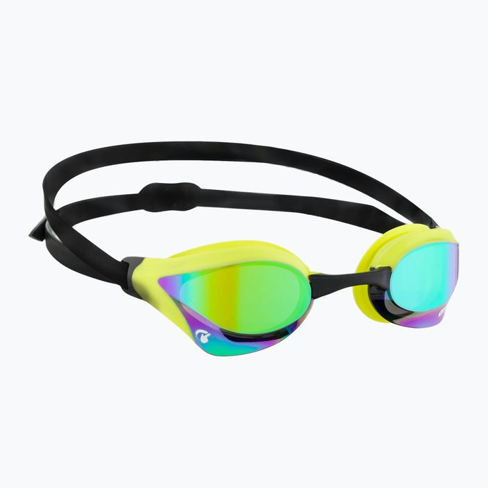 Occhiali da nuoto Arena Cobra Core Swipe Specchio smeraldo/cyber lime