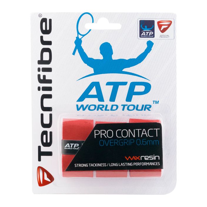 Fasce per racchette da tennis Tecnifibre Contact Pro 3 pz. rosso 2