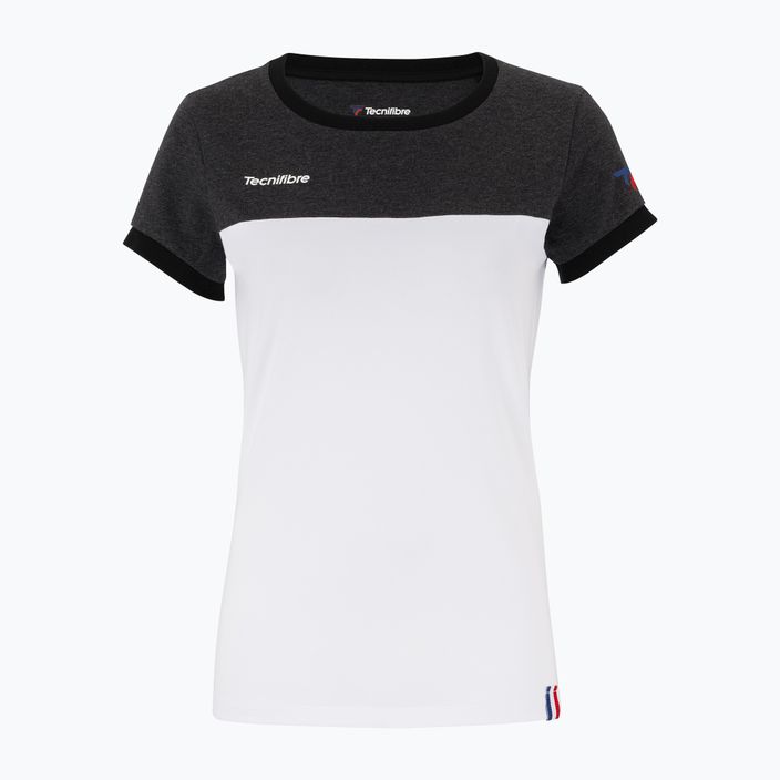 Maglietta da tennis donna Tecnifibre 22LAF1 F1 Stretch bianco/nero