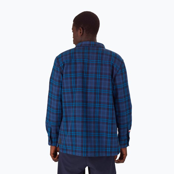 Camicia di flanella Rossignol da uomo, blu scuro 3