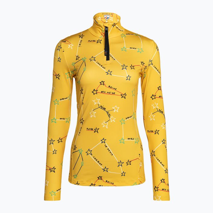 Rossignol Booster 1/2 Zip Top donna thermal active a maniche lunghe 100 giallo 6