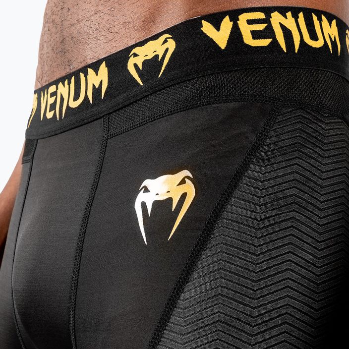 Pantaloncini da allenamento Venum G-Fit Compression da uomo nero/oro 5