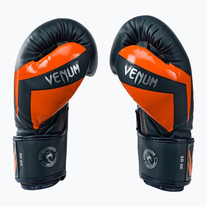 Guanti da boxe Venum Elite blu/argento/arancione 4