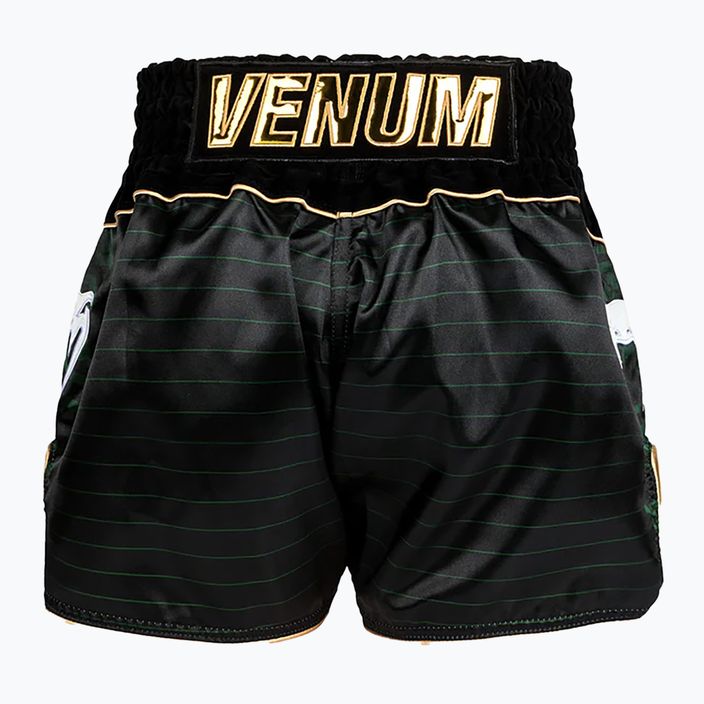 Pantaloncini da allenamento Venum Attack Muay Thai nero/verde 2