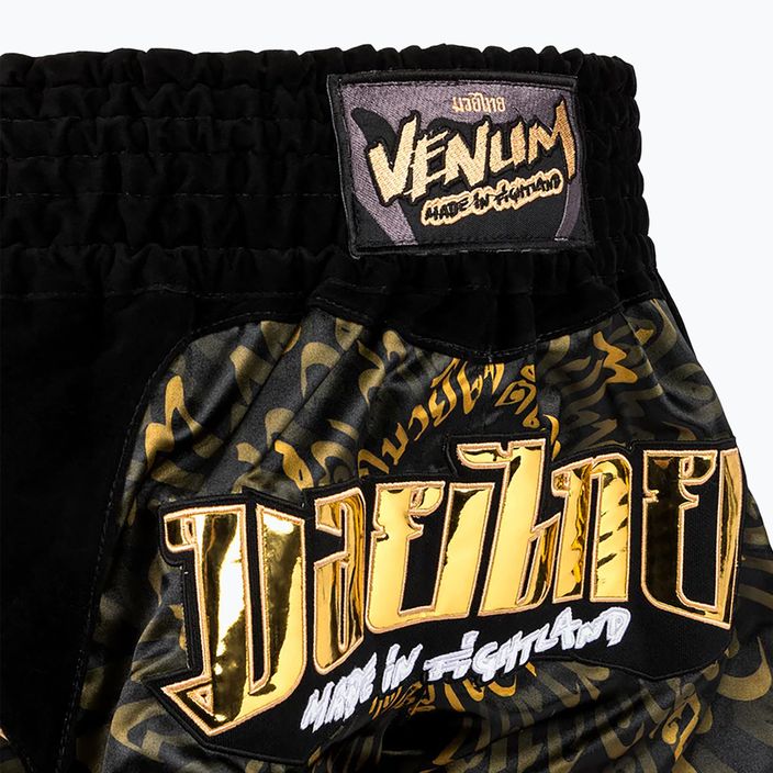 Pantaloncini da allenamento Venum Attack Muay Thai nero/oro 6