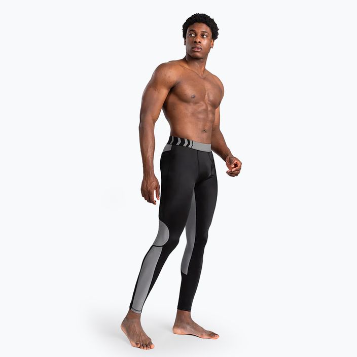 Leggings da allenamento da uomo Venum Tempest Spats nero/grigio 2