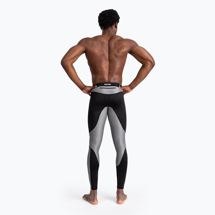 Leggings da allenamento da uomo Venum Tempest Spats nero/grigio 3