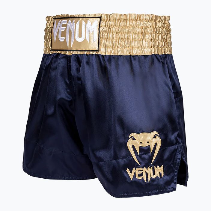 Pantaloncini da allenamento Venum Classic Muay Thai da uomo blu/oro 3