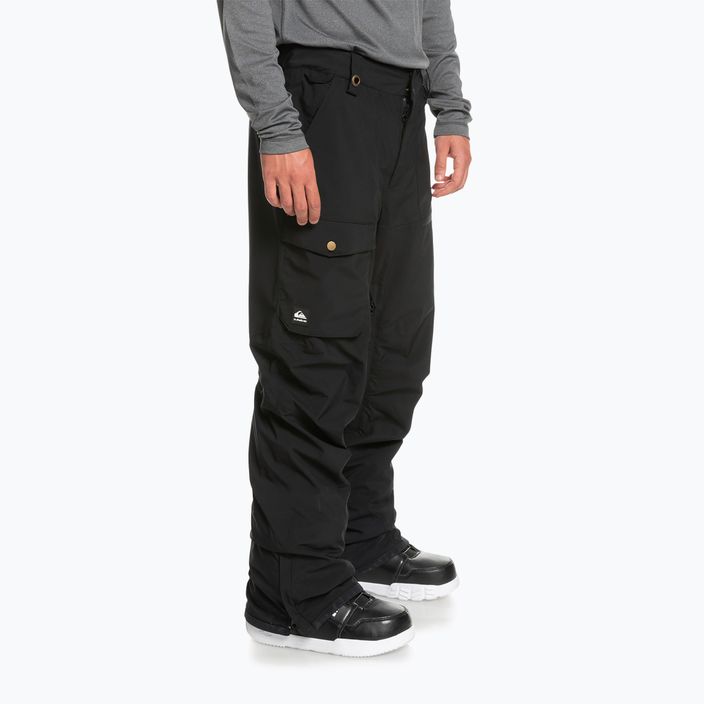 Pantaloni da snowboard Quiksilver Utility da uomo nero vero 3