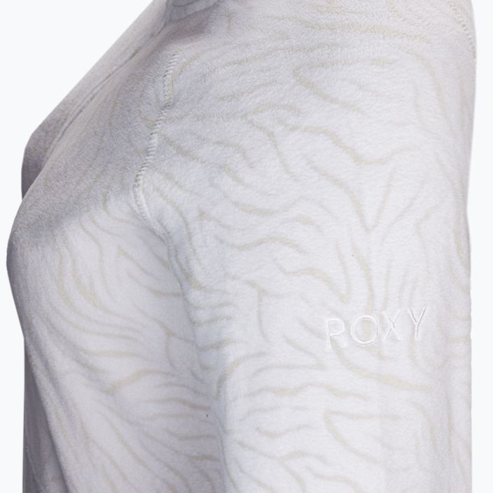 Felpa donna ROXY Cascade bianco brillante con stampa zebrata 9