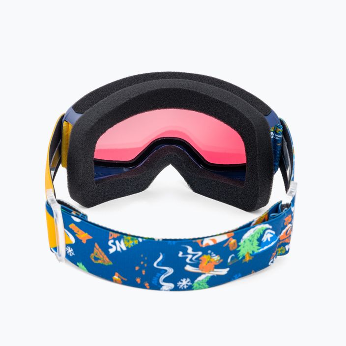 Quiksilver Little Grom occhiali da snowboard per bambini insignia blu/neve aloha 3