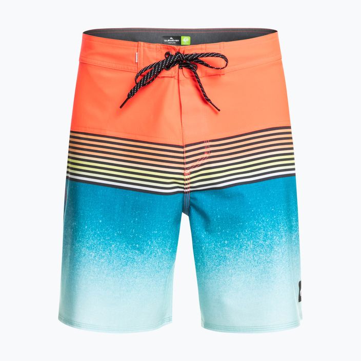 Pantaloncini da bagno Quiksilver Surfsilk Panel 18" da uomo, colore corallo acceso