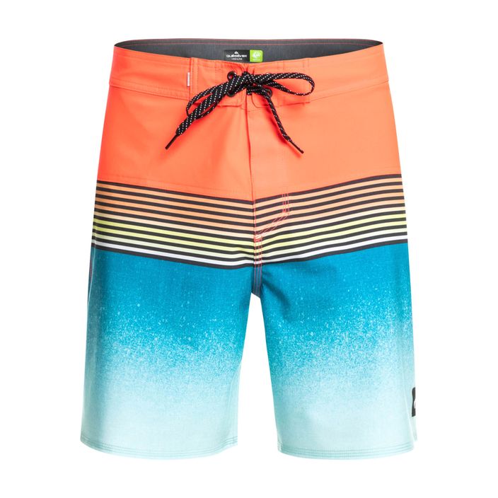 Pantaloncini da bagno Quiksilver Surfsilk Panel 18" da uomo, colore corallo acceso 2