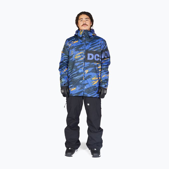 DC Propaganda giacca da snowboard angolata tie dye da uomo blu royal 2