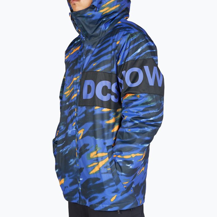 DC Propaganda giacca da snowboard angolata tie dye da uomo blu royal 5