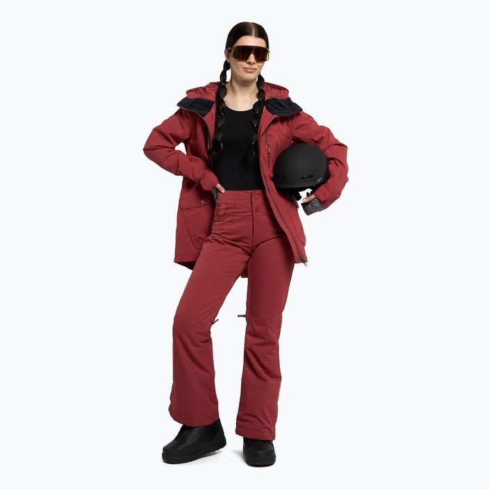Pantaloni da snowboard da donna ROXY Diversion rosso mattone 2