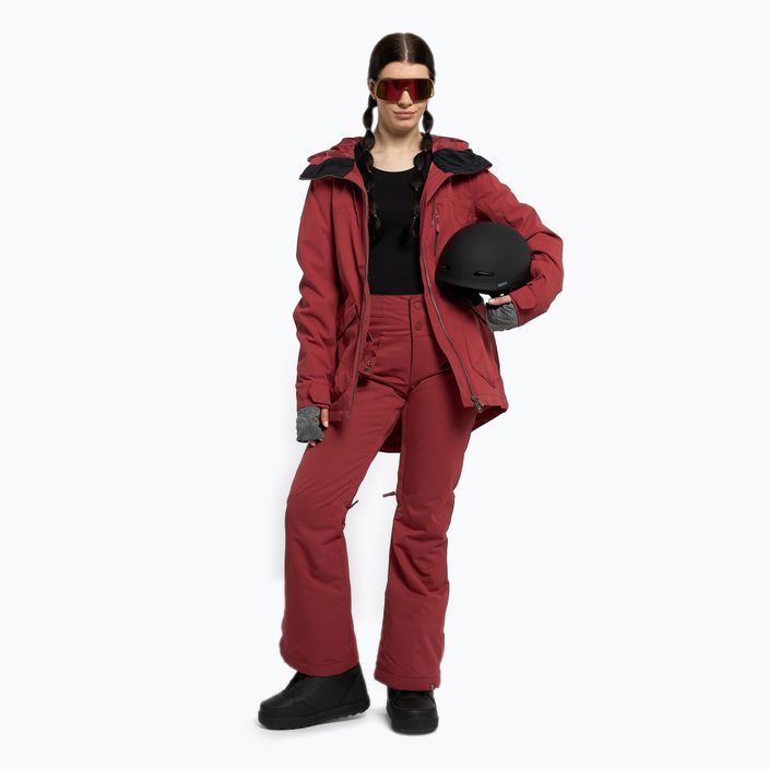 Giacca da snowboard donna ROXY Stated Warmlink rosso mattone 2