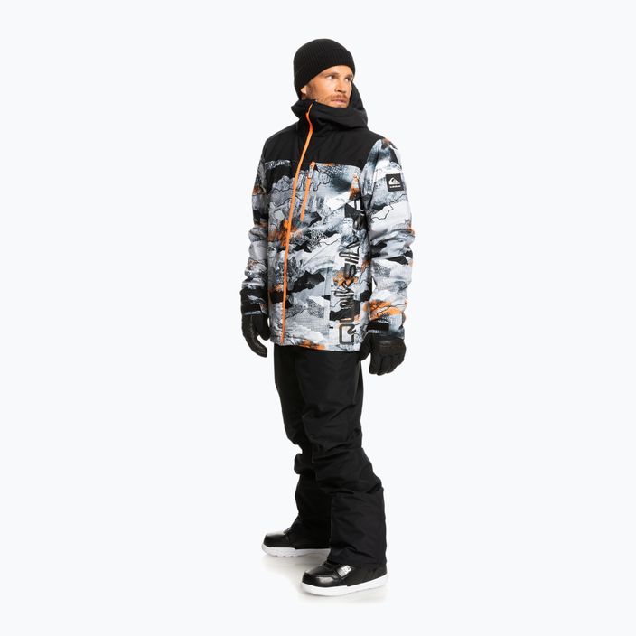 Quiksilver Morton giacca da snowboard uomo arancione shocking paint the moun 2