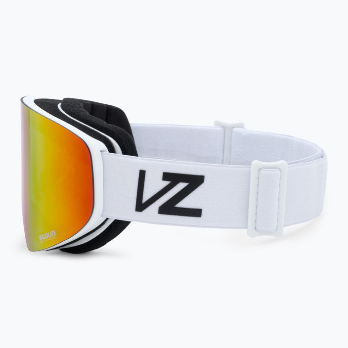 VonZipper Encore bianco lucido/wildlife fire chrome occhiali da snowboard 4