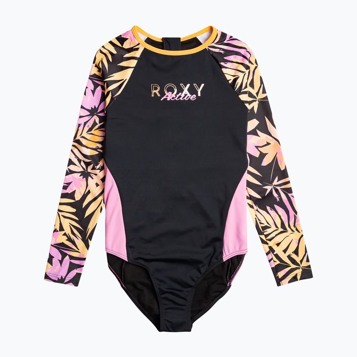 ROXY Active Joy corpo nuoto bambino antracite zebra jungle girl